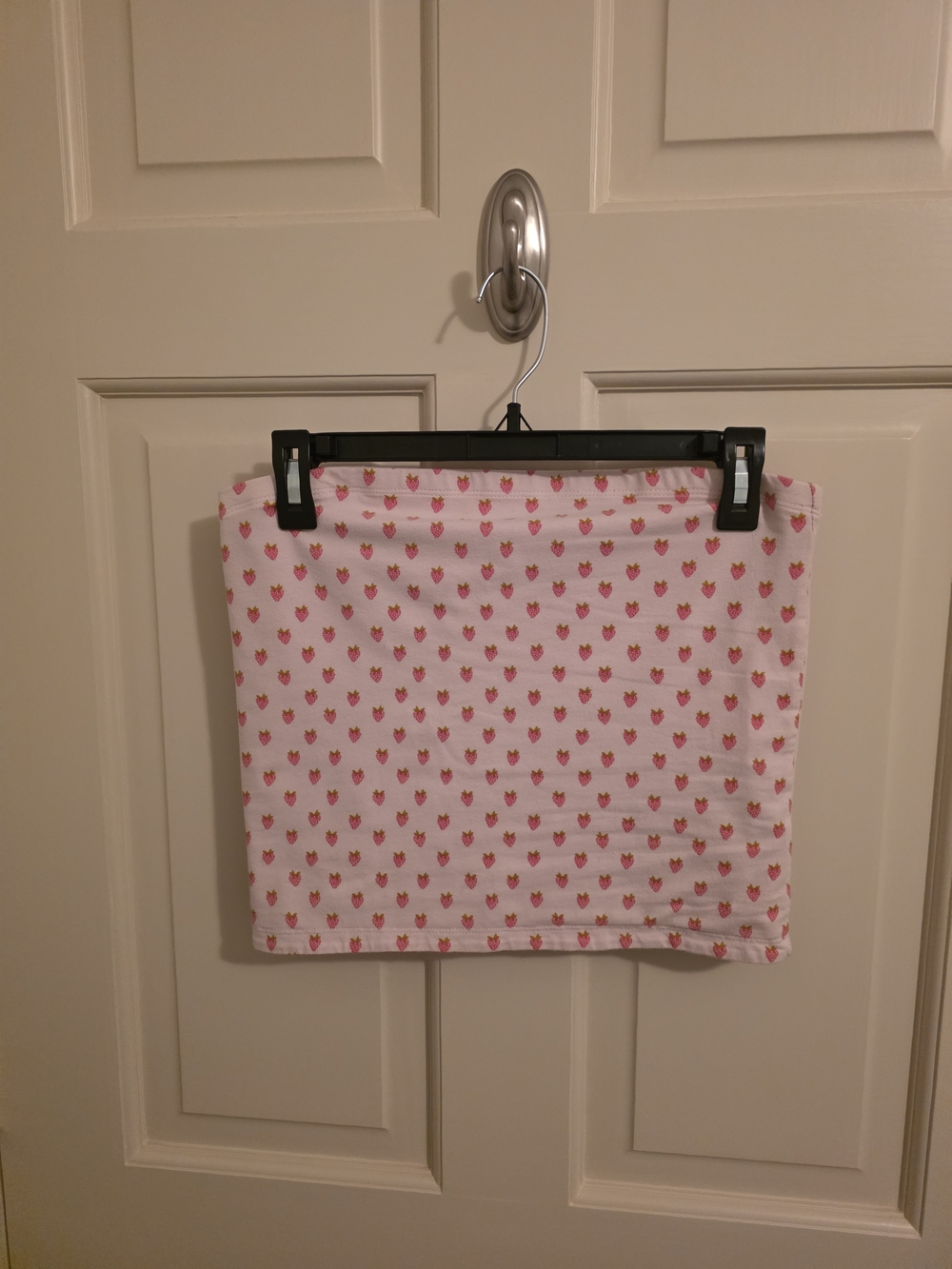 Pink Strawberry Print Mini Skirt